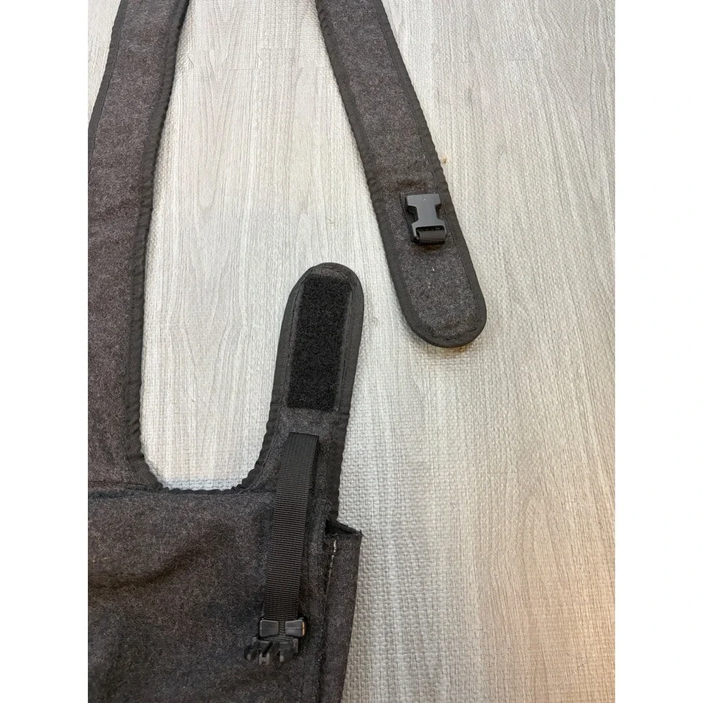 Y2K American Eagle Charcoal Wool Felt Utility Crossbody Bag‎ Zip Wallet Set